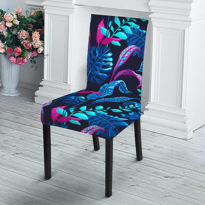 Turquoise Hawaii Tropical Pattern Print Dining Chair Slipcover