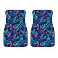 Turquoise Hawaii Tropical Pattern Print Front Car Floor Mats