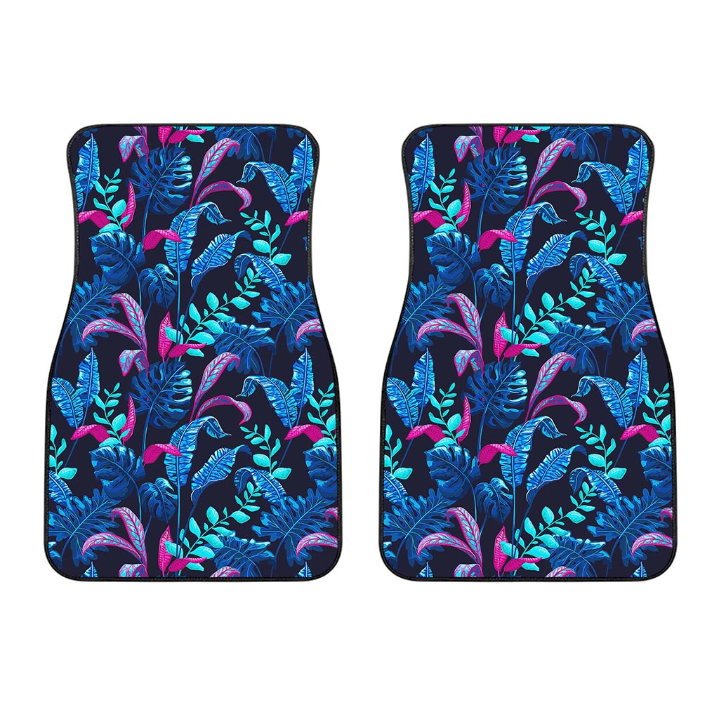 Turquoise Hawaii Tropical Pattern Print Front Car Floor Mats