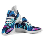 Turquoise Hawaii Tropical Pattern Print Mesh Knit Shoes GearFrost