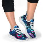 Turquoise Hawaii Tropical Pattern Print Mesh Knit Shoes GearFrost
