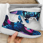 Turquoise Hawaii Tropical Pattern Print Mesh Knit Shoes GearFrost