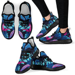 Turquoise Hawaii Tropical Pattern Print Mesh Knit Shoes GearFrost