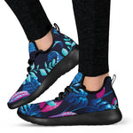 Turquoise Hawaii Tropical Pattern Print Mesh Knit Shoes GearFrost