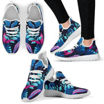 Turquoise Hawaii Tropical Pattern Print Mesh Knit Shoes GearFrost