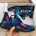 Turquoise Hawaii Tropical Pattern Print Mesh Knit Shoes