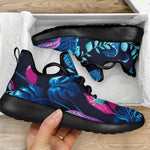 Turquoise Hawaii Tropical Pattern Print Mesh Knit Shoes GearFrost