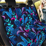 Turquoise Hawaii Tropical Pattern Print Pet Car Back Seat Cover