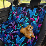Turquoise Hawaii Tropical Pattern Print Pet Car Back Seat Cover