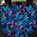Turquoise Hawaii Tropical Pattern Print Pet Car Back Seat Cover