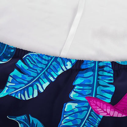 Turquoise Hawaii Tropical Pattern Print Sofa Cover