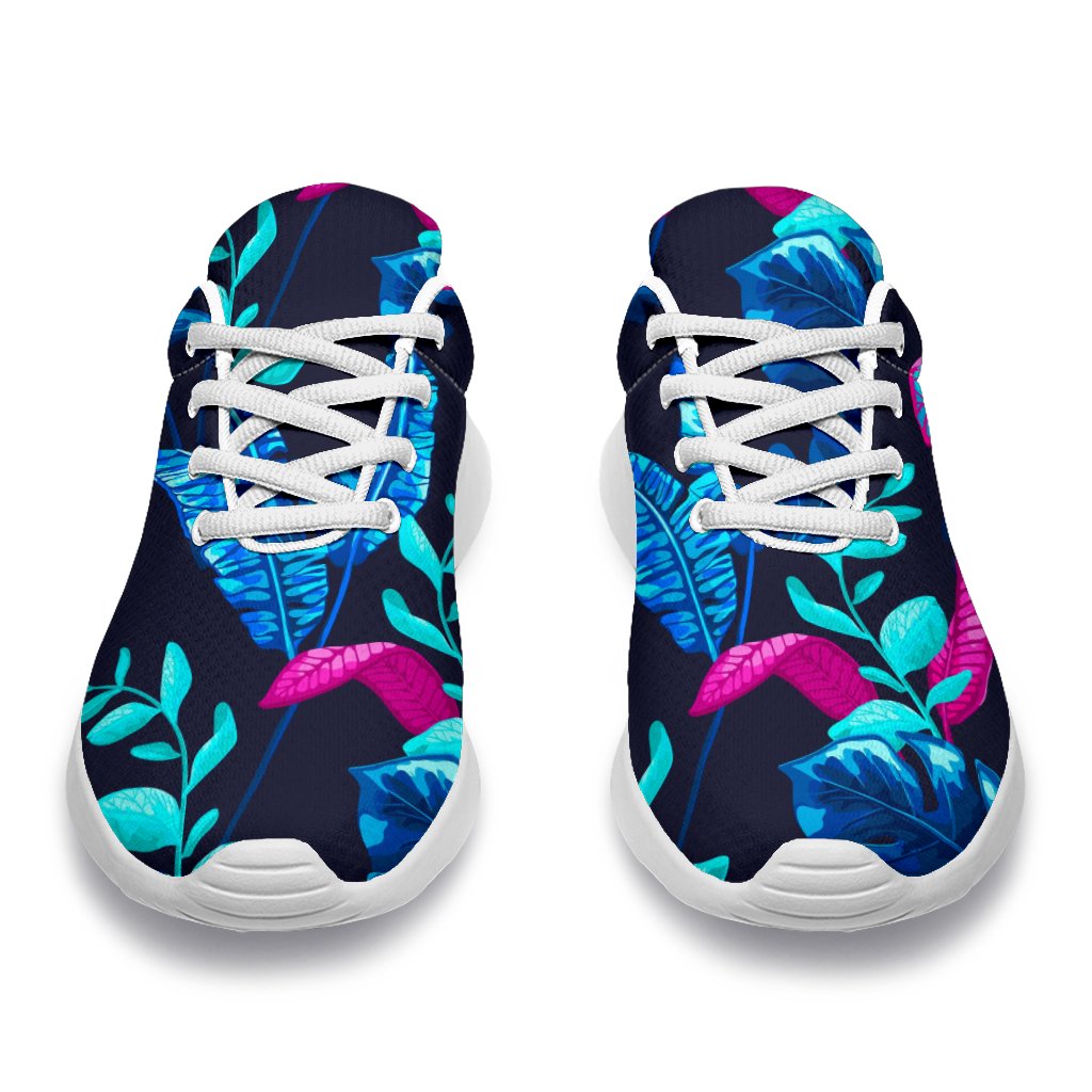 Turquoise Hawaii Tropical Pattern Print Sport Shoes GearFrost