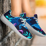 Turquoise Hawaii Tropical Pattern Print Sport Shoes GearFrost