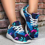 Turquoise Hawaii Tropical Pattern Print Sport Shoes GearFrost