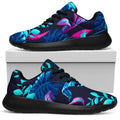 Turquoise Hawaii Tropical Pattern Print Walking Shoes