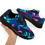 Turquoise Hawaii Tropical Pattern Print Sport Shoes GearFrost