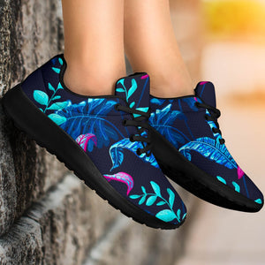 Turquoise Hawaii Tropical Pattern Print Sport Shoes GearFrost