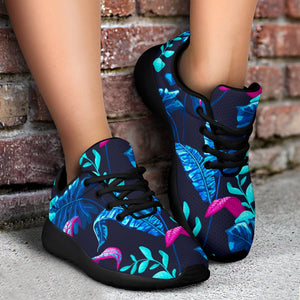 Turquoise Hawaii Tropical Pattern Print Sport Shoes GearFrost