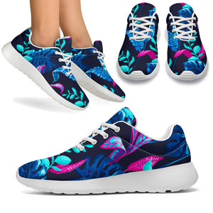 Turquoise Hawaii Tropical Pattern Print Sport Shoes GearFrost