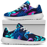 Turquoise Hawaii Tropical Pattern Print Sport Shoes GearFrost