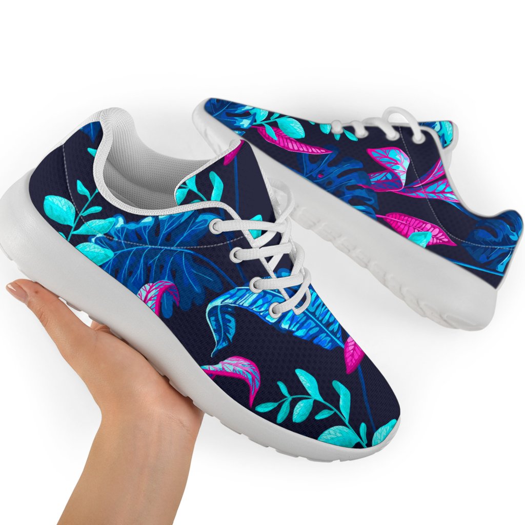 Turquoise Hawaii Tropical Pattern Print Sport Shoes GearFrost