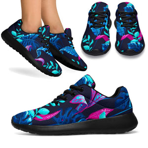 Turquoise Hawaii Tropical Pattern Print Sport Shoes GearFrost