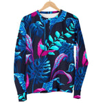 Turquoise Hawaii Tropical Pattern Print Women's Crewneck Sweatshirt GearFrost
