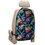 Turquoise Hawaiian Fruits Pattern Print Car Seat Organizers