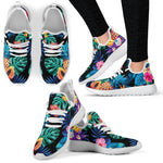 Turquoise Hawaiian Fruits Pattern Print Mesh Knit Shoes GearFrost