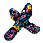 Turquoise Hawaiian Fruits Pattern Print Muay Thai Shin Guard