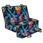 Turquoise Hawaiian Fruits Pattern Print Pet Car Back Seat Cover