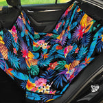 Turquoise Hawaiian Fruits Pattern Print Pet Car Back Seat Cover