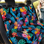 Turquoise Hawaiian Fruits Pattern Print Pet Car Back Seat Cover