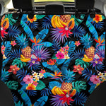 Turquoise Hawaiian Fruits Pattern Print Pet Car Back Seat Cover