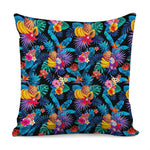 Turquoise Hawaiian Fruits Pattern Print Pillow Cover