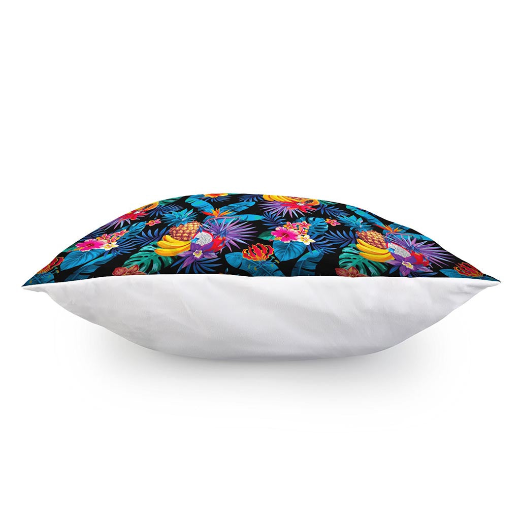Turquoise Hawaiian Fruits Pattern Print Pillow Cover