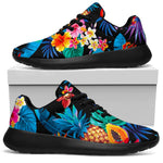 Turquoise Hawaiian Fruits Pattern Print Sport Shoes GearFrost