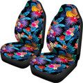 Turquoise Hawaiian Fruits Pattern Print Universal Fit Car Seat Covers
