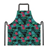 Turquoise Hawaiian Palm Leaves Print Apron