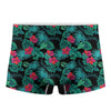 Turquoise Hawaiian Palm Leaves Print Men's Boxer Briefs