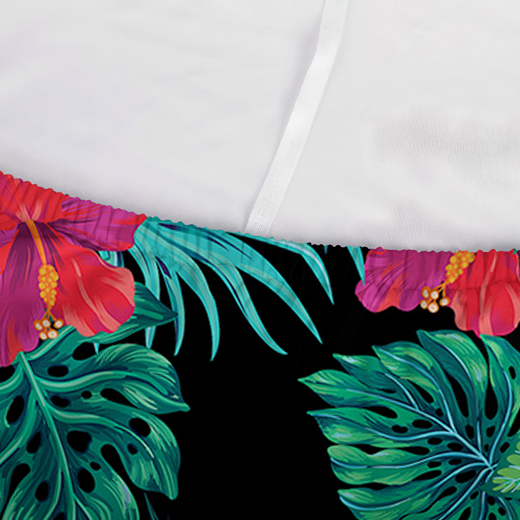 Turquoise Hawaiian Palm Leaves Print Sofa Cover