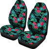 Turquoise Hawaiian Palm Leaves Print Universal Fit Car Seat Covers