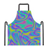 Turquoise Holographic Trippy Print Apron