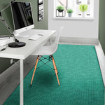 Turquoise Knitted Pattern Print Area Rug