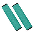 Turquoise Knitted Pattern Print Car Seat Belt Covers