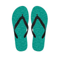Turquoise Knitted Pattern Print Flip Flops
