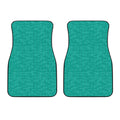 Turquoise Knitted Pattern Print Front Car Floor Mats