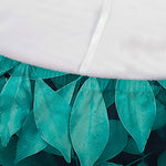 Turquoise Leaf Print Sofa Cover