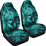 Turquoise Leaf Print Universal Fit Car Seat Covers