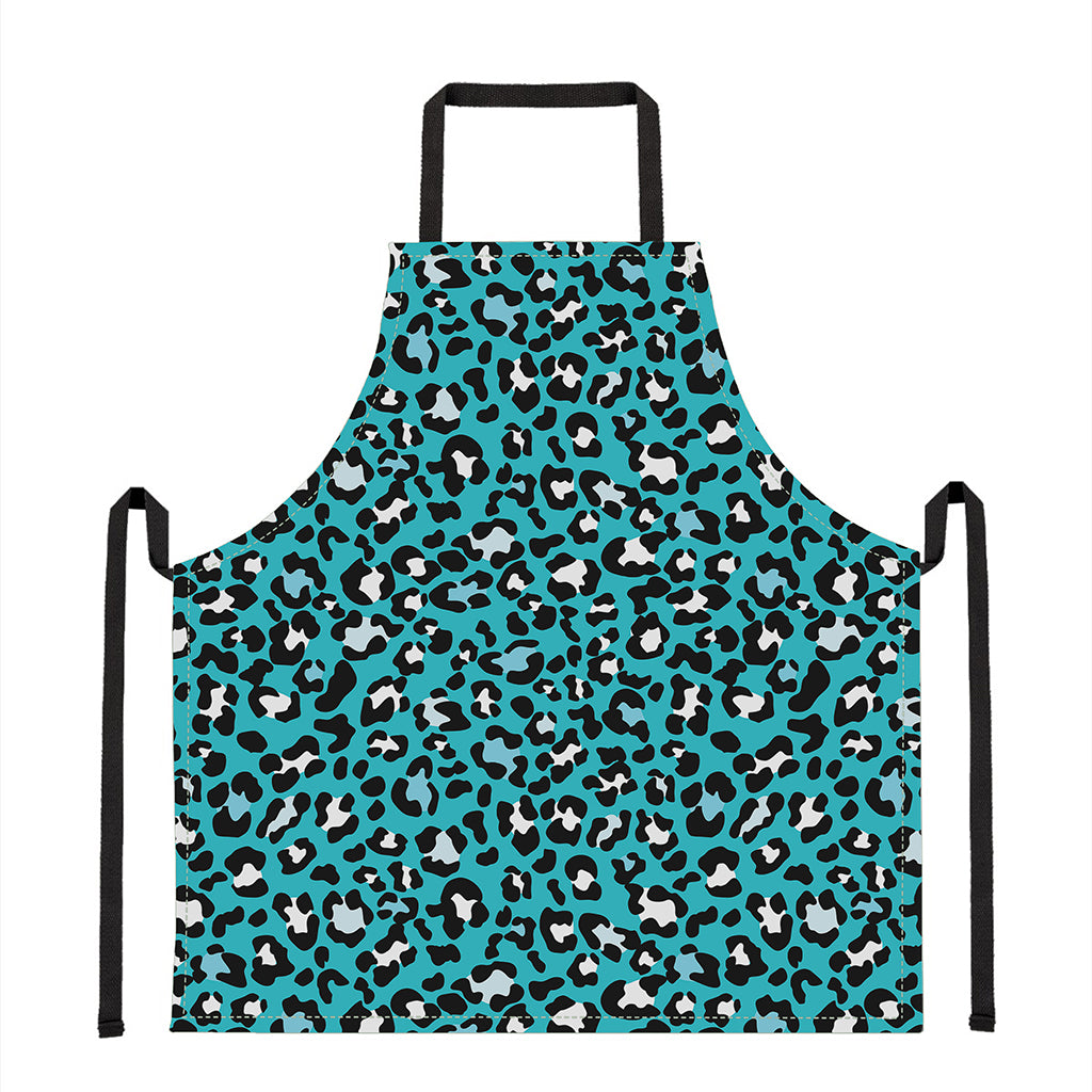 Turquoise Leopard Print Apron